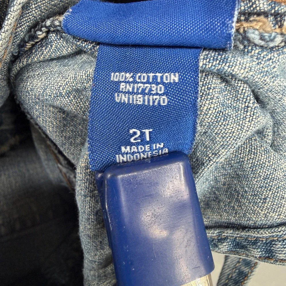Genuine Kids from OshKosh Toddler‎ Boys Blue Denim Overalls Size 2T Medium Wash